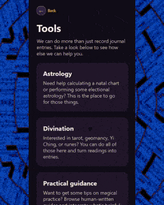 Journal interface preview